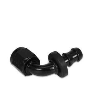 MSD 6AN Fitting 90 Deg Single Barb, Blk
