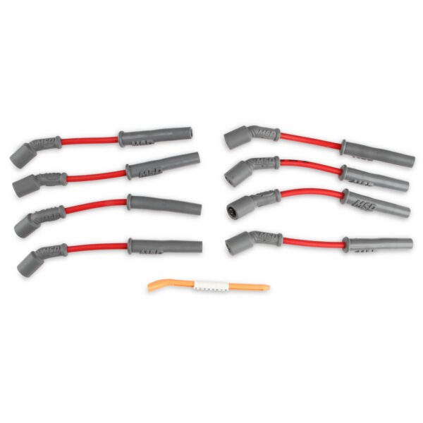 MSD Super Conductor Spark Plug Wire Set for GM LS1 1997 Onwards, Red - Image 2