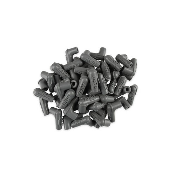 MSD 90 Deg Sprk Plug Boot,Gray Silicone 50EA