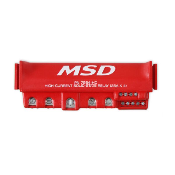MSD 7-20V 140A High Current Solid State Relay Block, 4x 35 Amps, Red - Image 2