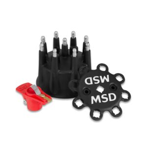 MSD Repl. Cap & Rotor, Black Pro Mag Lite