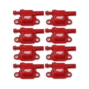 MSD Coils, Red, Square, '14 & up GM V8, 8-pk
