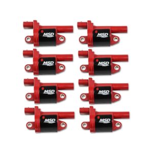 MSD Coils, Red, Round, 2014 & up GM V8, 8-pk