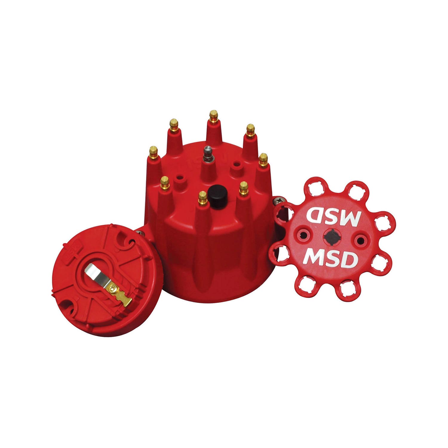 MSD Distributor Cap & Rotor Kit for Chevy V8 HEI, Red