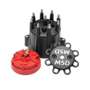 MSD Blk. Dist. Cap/ Rotor Kit Chevy V8, HEI