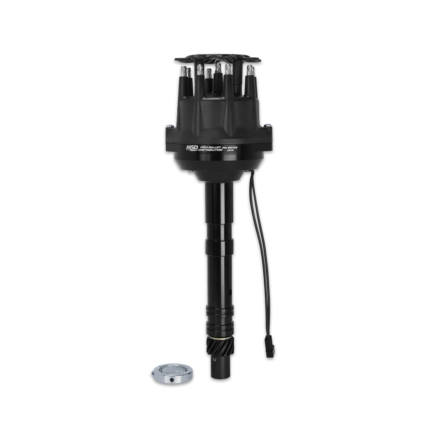 MSD MSD Black Distrib, Chevy V8,SmallCapbase