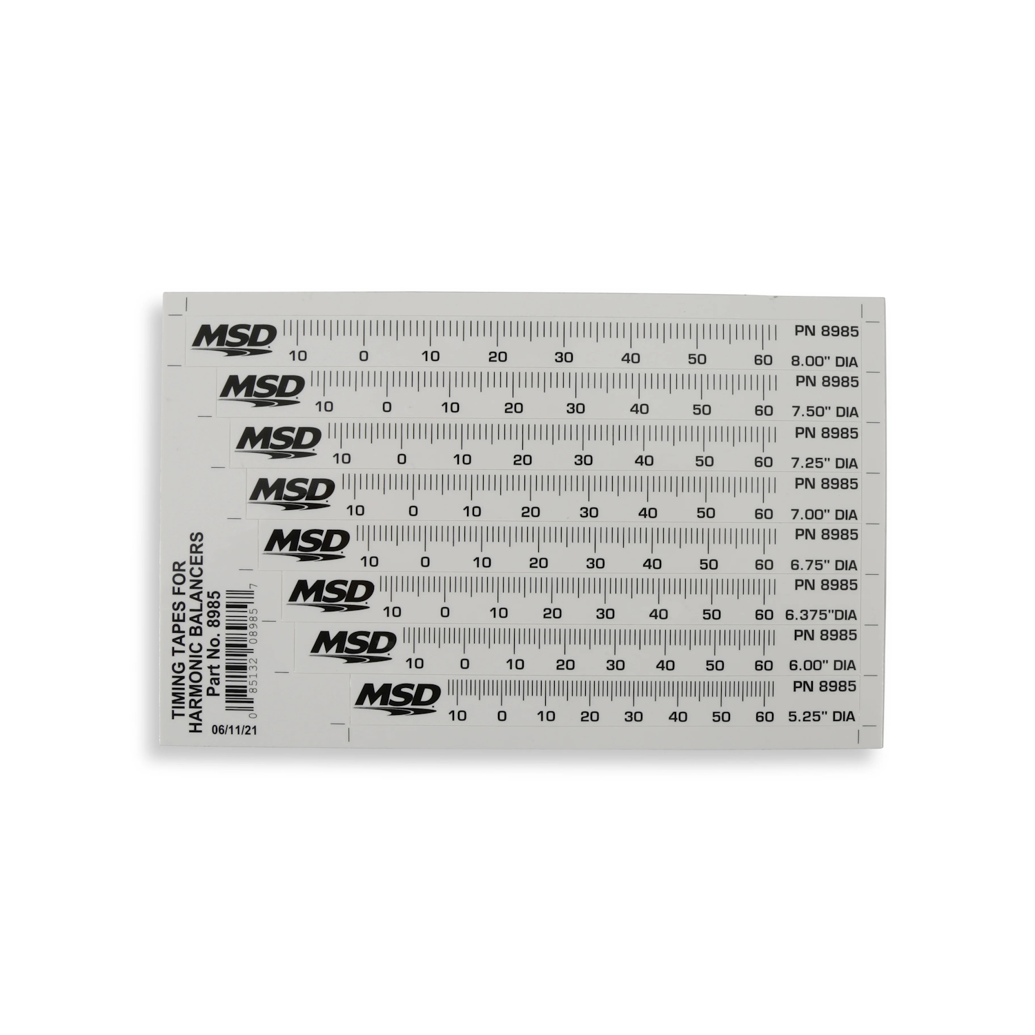 MSD 8x Timing Tapes for Harmonic Balancers, 5.25" - 8" - Image 2