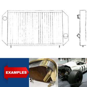 SERCK Performance Copper Brass / Aluminium Radiator for Formula Ford Merlyn - Copper/Brass