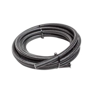 Snow Performance -10AN Braided Stainless PTFE Hose - 15Ft Black
