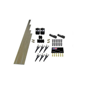 NITROUS EXPRESS 6-Cyl Shark Plumb Kit W/ 2 Solenoids & 150HP Jets, Incl Hardware