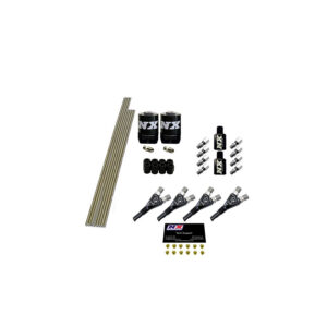 NITROUS EXPRESS 4-Cyl Shark Plumb Kit W/ 2 Solenoids & 75HP Jets, Incl Hardware