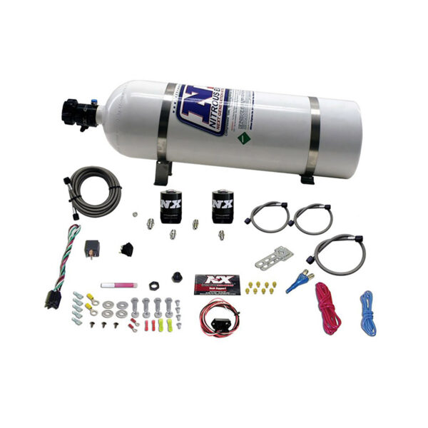 NITROUS EXPRESS Universal Fly By Wire Single Nozzle System, 15lb Bottle Includes TPS Switch
