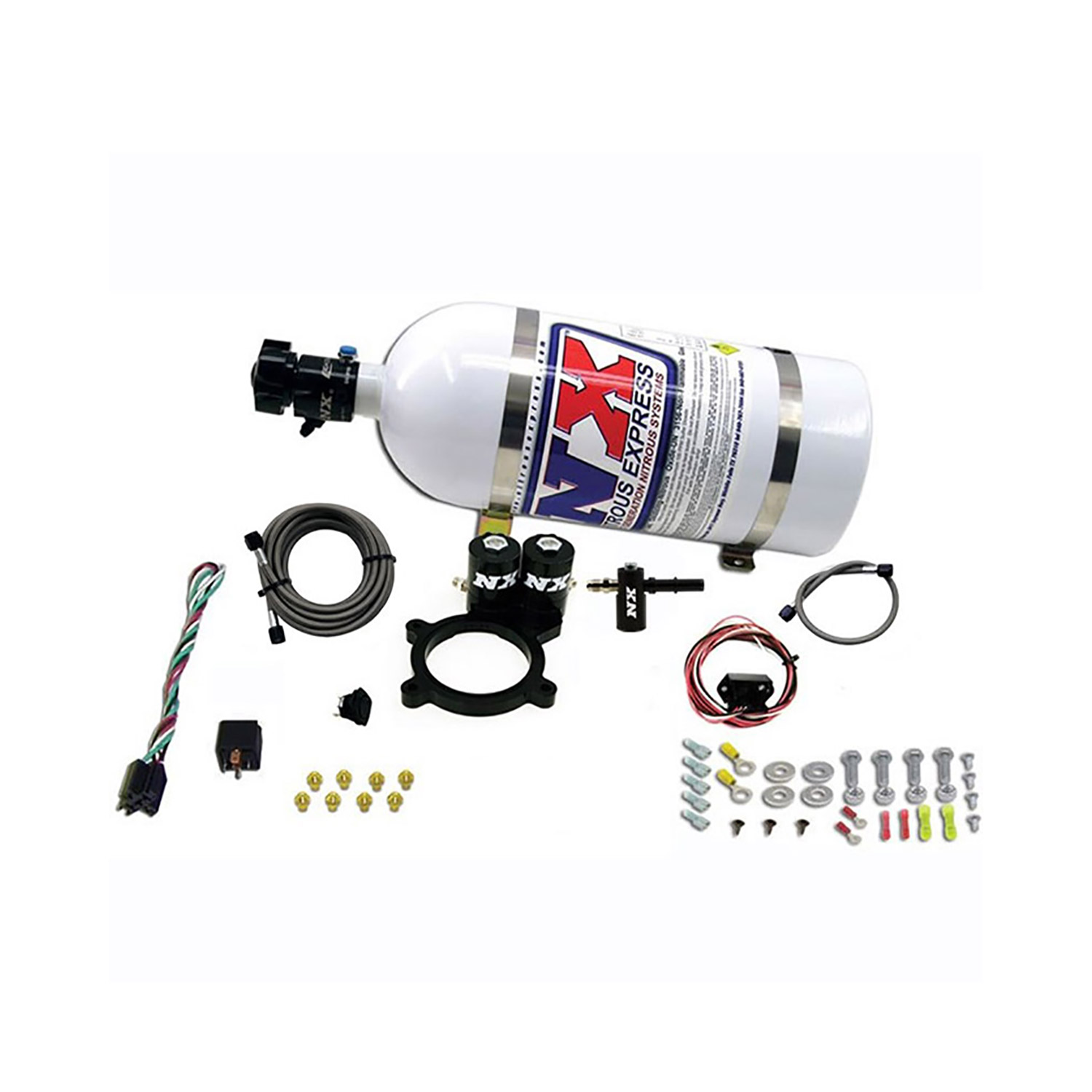 NITROUS EXPRESS 2014-Newer GM 5.3L Truck Nitrous Plate System (50-250HP) W/ 10lb Bottle