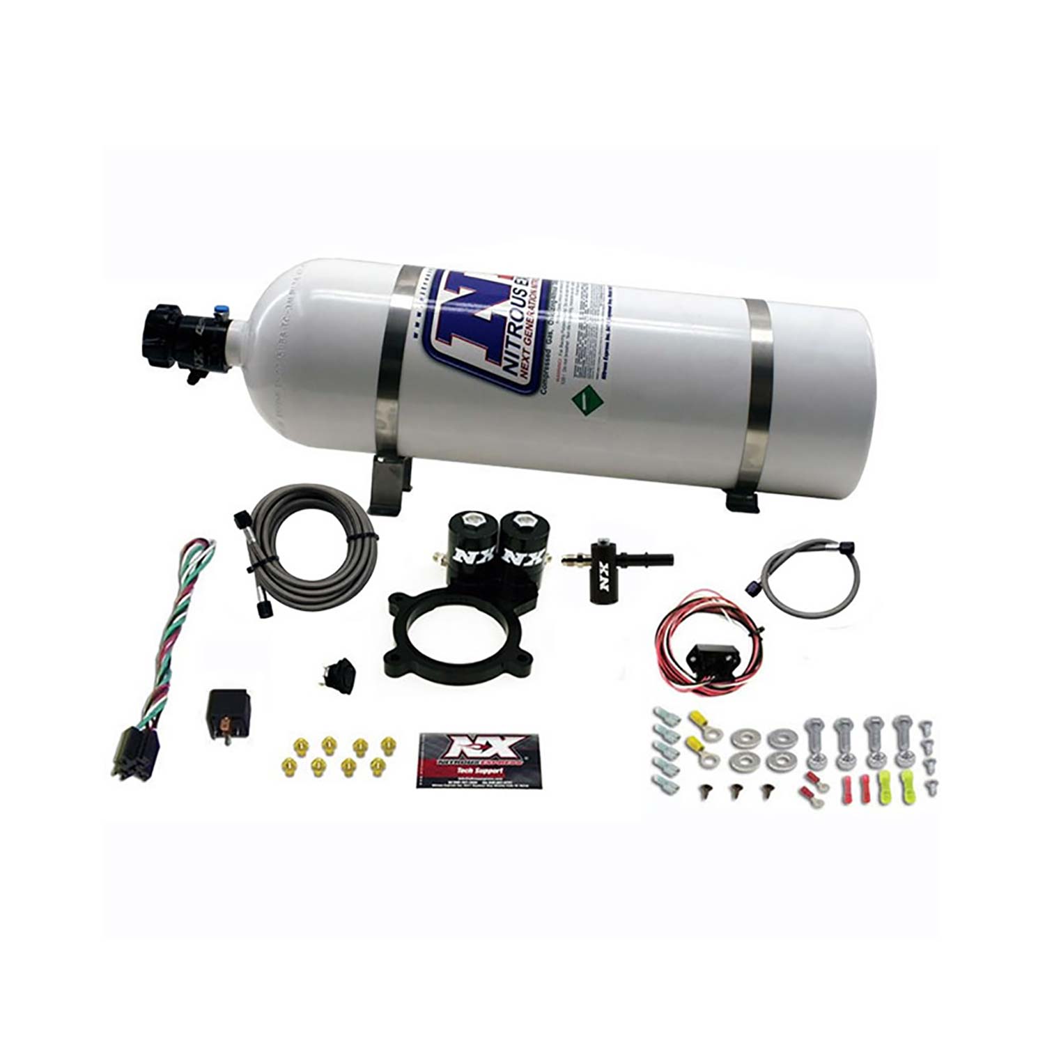 NITROUS EXPRESS 2014-Newer GM 5.3L Truck Nitrous Plate System (50-250HP) W/ 15lb Bottle