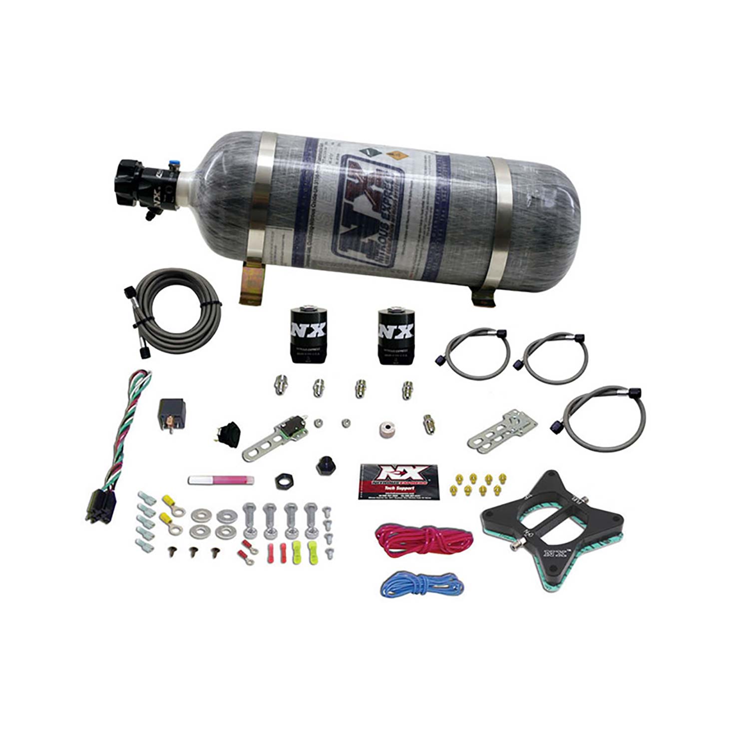 NITROUS EXPRESS 4.6L 2 Valve Plate System With Composite Bottle
