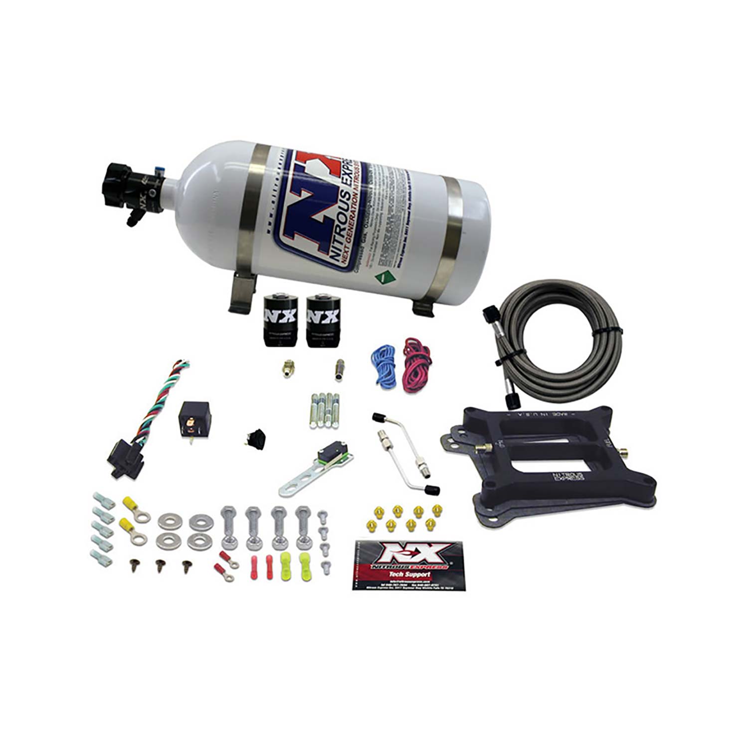NITROUS EXPRESS 4150 4-Bbl/Petrol/Gasoline (100-200-300-400-500HP) With 10lb Bottle