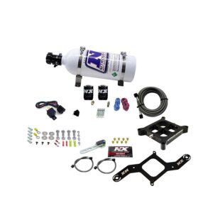 NITROUS EXPRESS 4150 Single Entry Billet Crossbar Plate System, (50-300HP) W/ 5lb Bottle