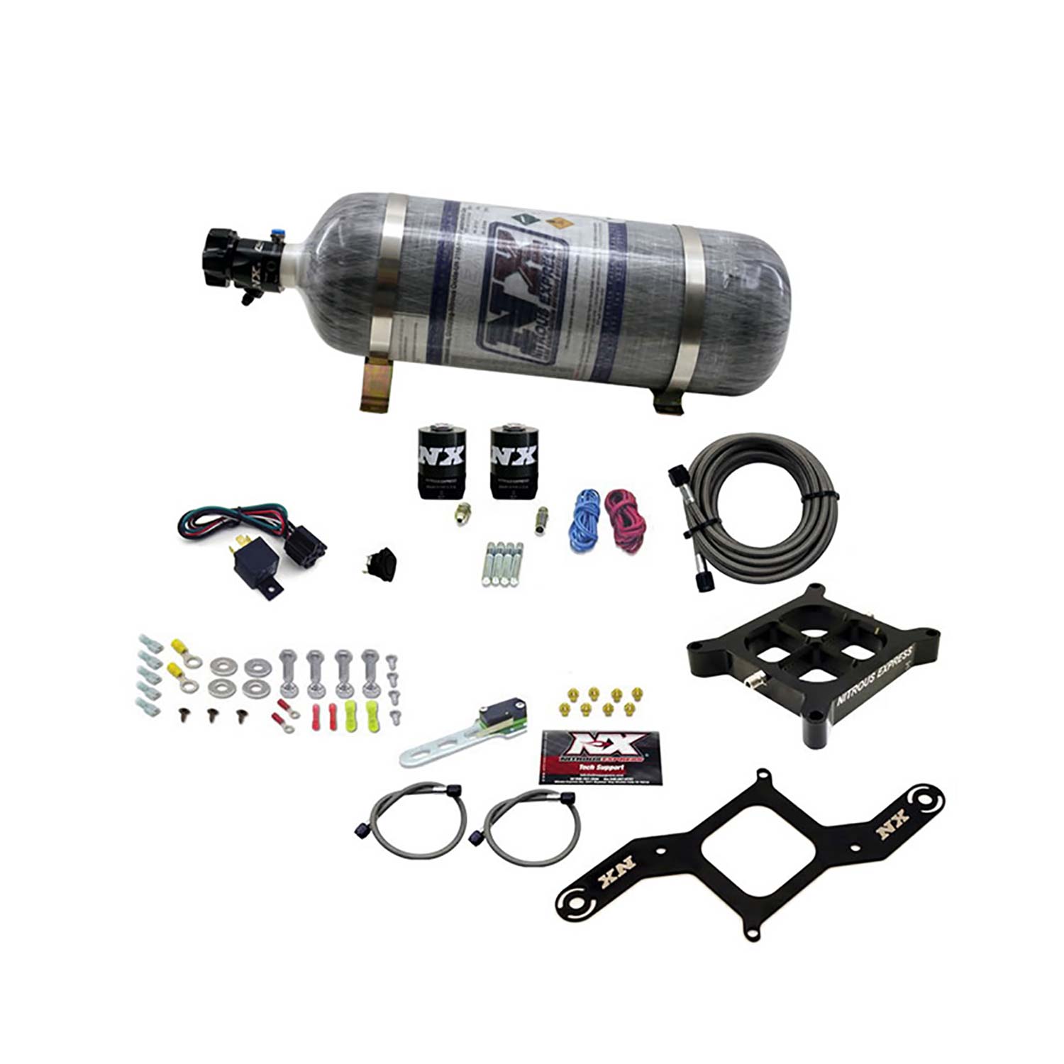 NITROUS EXPRESS Billet Crossbar Plate System (Pro Power), 4150, 12LB Composite Bottle