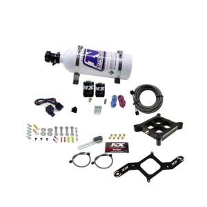 NITROUS EXPRESS 4150 Single Entry Crossbar Plate System, Rnc (250-750HP) W/5lb Bottle