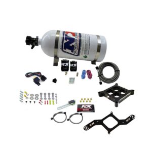NITROUS EXPRESS 4150 Single Entry Crossbar Plate System, Rnc (250-750HP) W/10lb Bottle