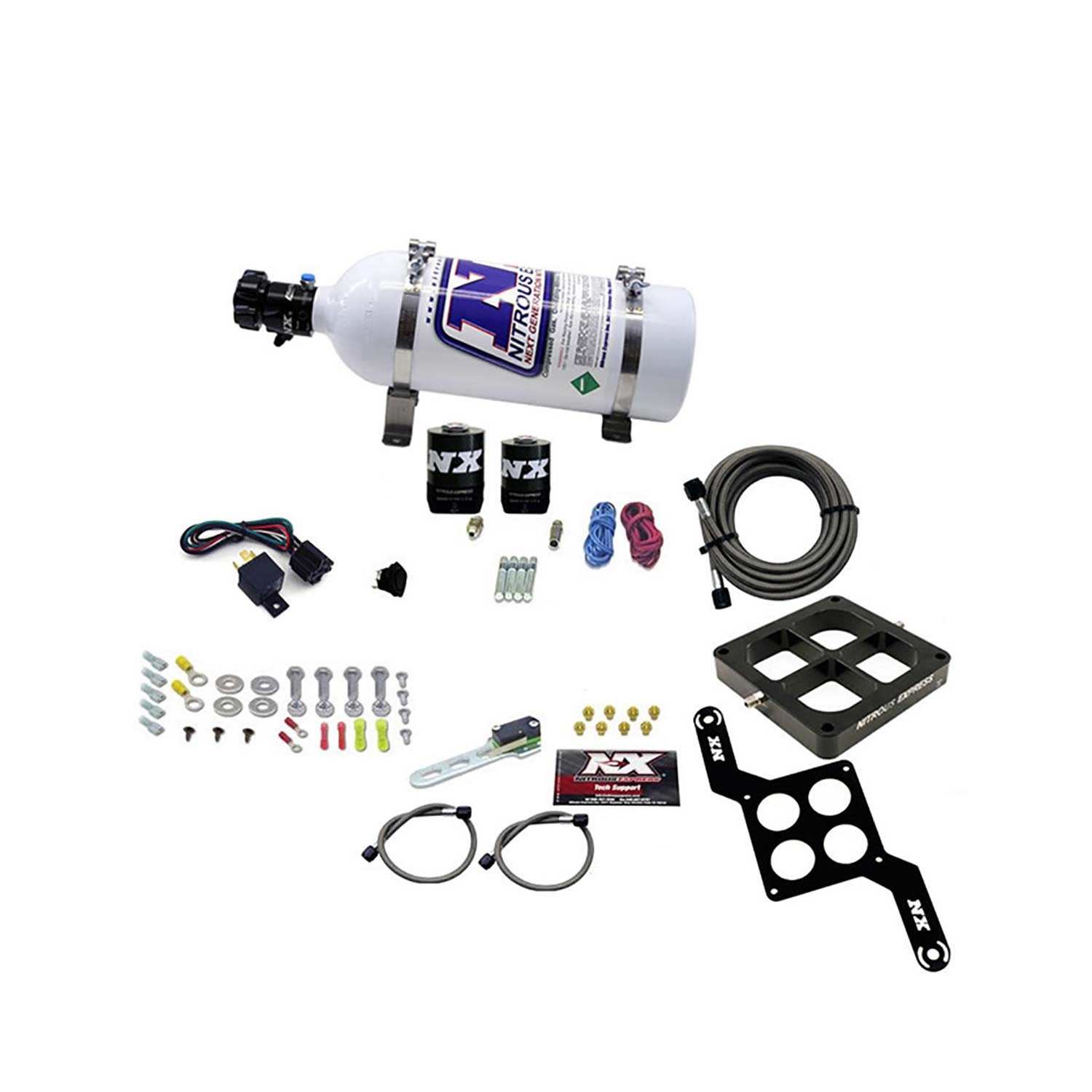 NITROUS EXPRESS Dominator Single Entry Billet Crossbar, Rnc (250-750HP) W/ 5lb Bottle