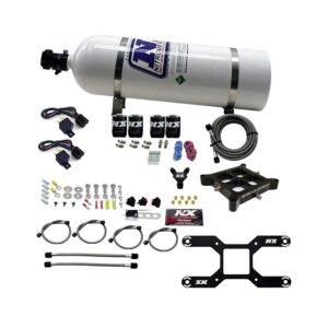 NITROUS EXPRESS 4150 Dual Stage Billet Crossbar, (50-300 & 100-500HP) With 15lb Bottle.