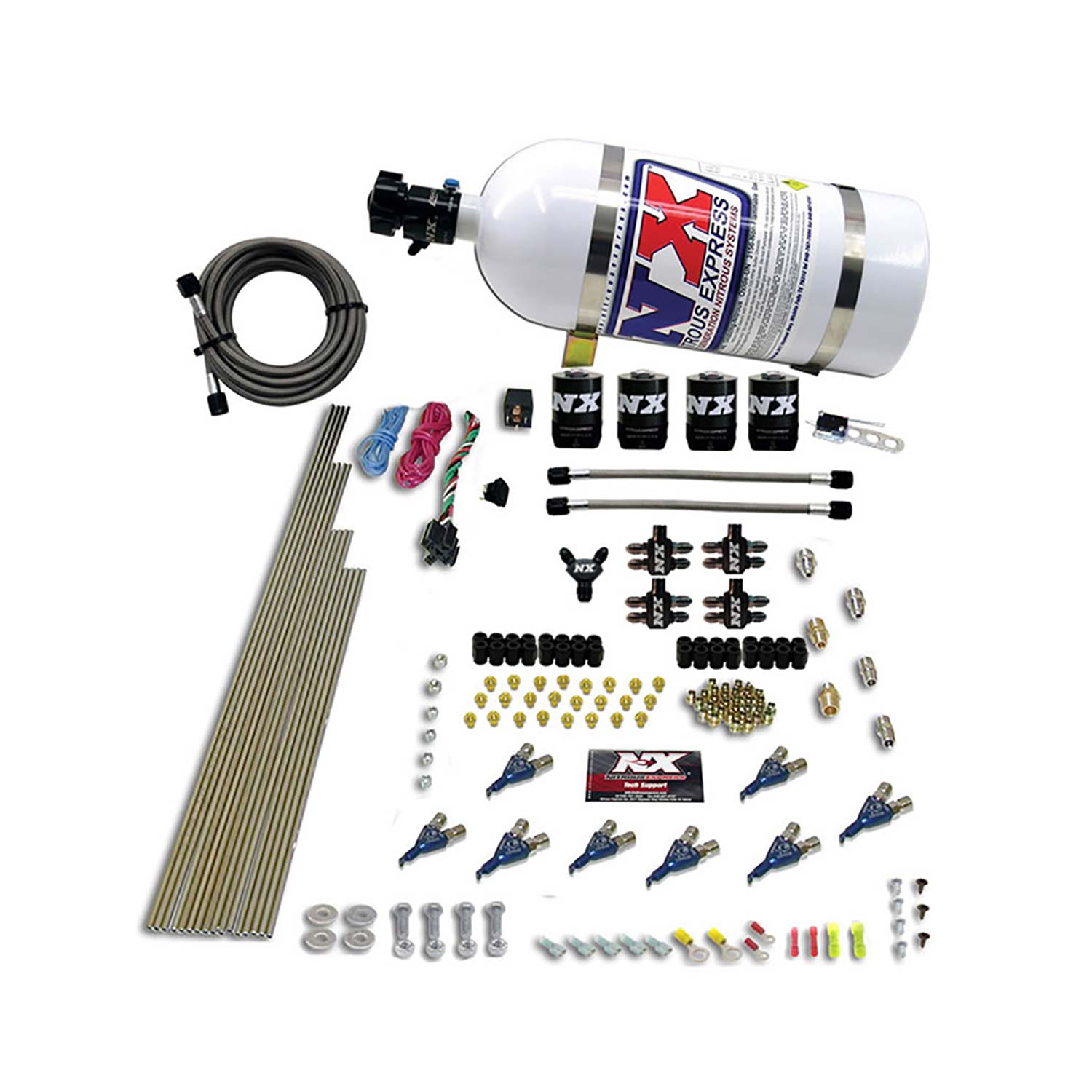 NITROUS EXPRESS 8-Cyl Alcohol (250-350-450-550HP) With 10lb Bottle