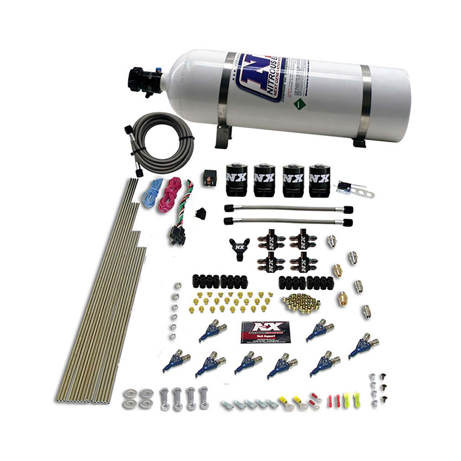 NITROUS EXPRESS 8-Cyl Alcohol (250-350-450-550HP) With 15lb Bottle