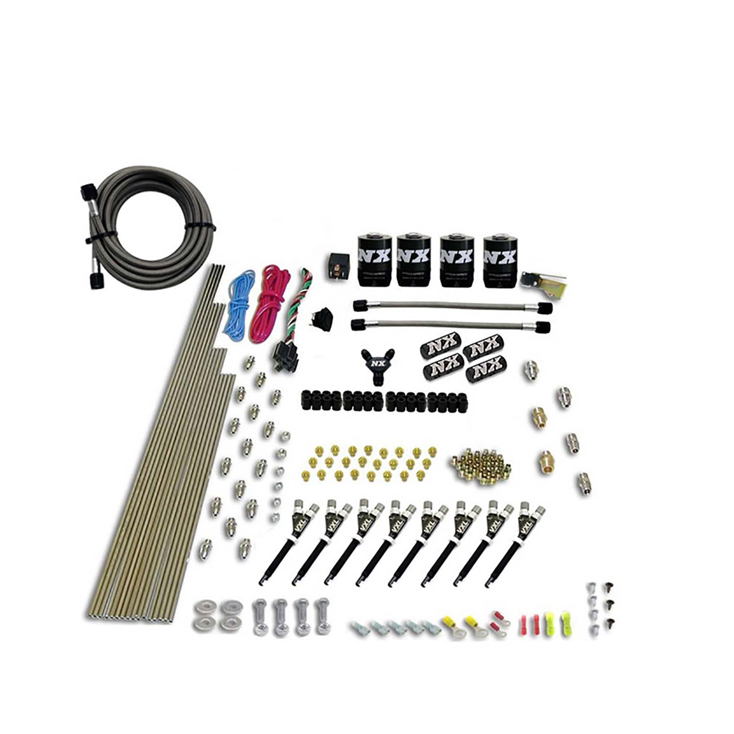 NITROUS EXPRESS 8 Cyl Vxl Direct Port, 4 Solenoids (200-500HP Jetting) W/ No Bottle