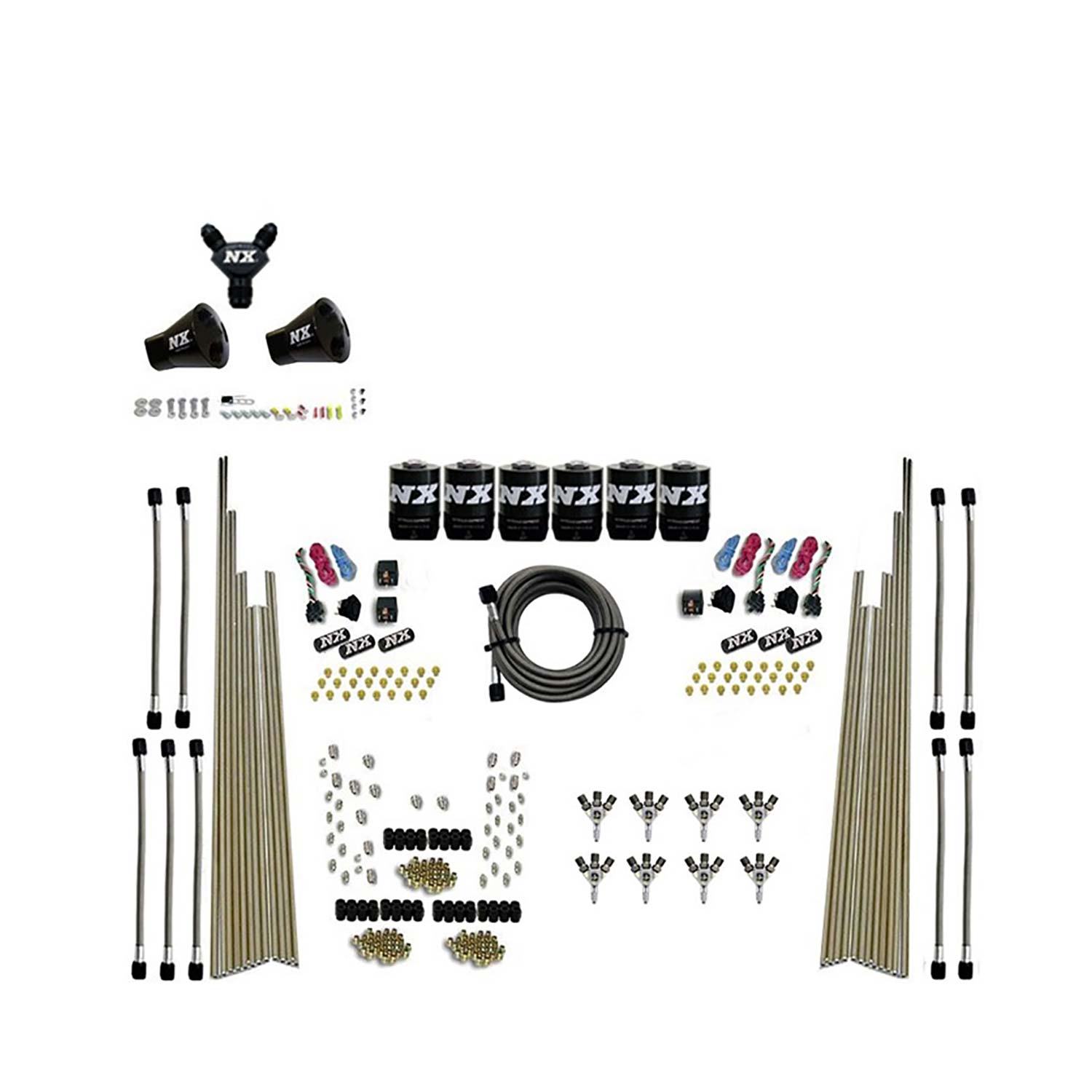 NITROUS EXPRESS 8-Cyl Triple-D Dry Direct Port, 3 Stage Dry, 6 Solenoids, W/ No Bottle