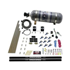 NITROUS EXPRESS 10-Cyl Piranha Nozzle Direct Port System Composite Bottle (250-500HP)