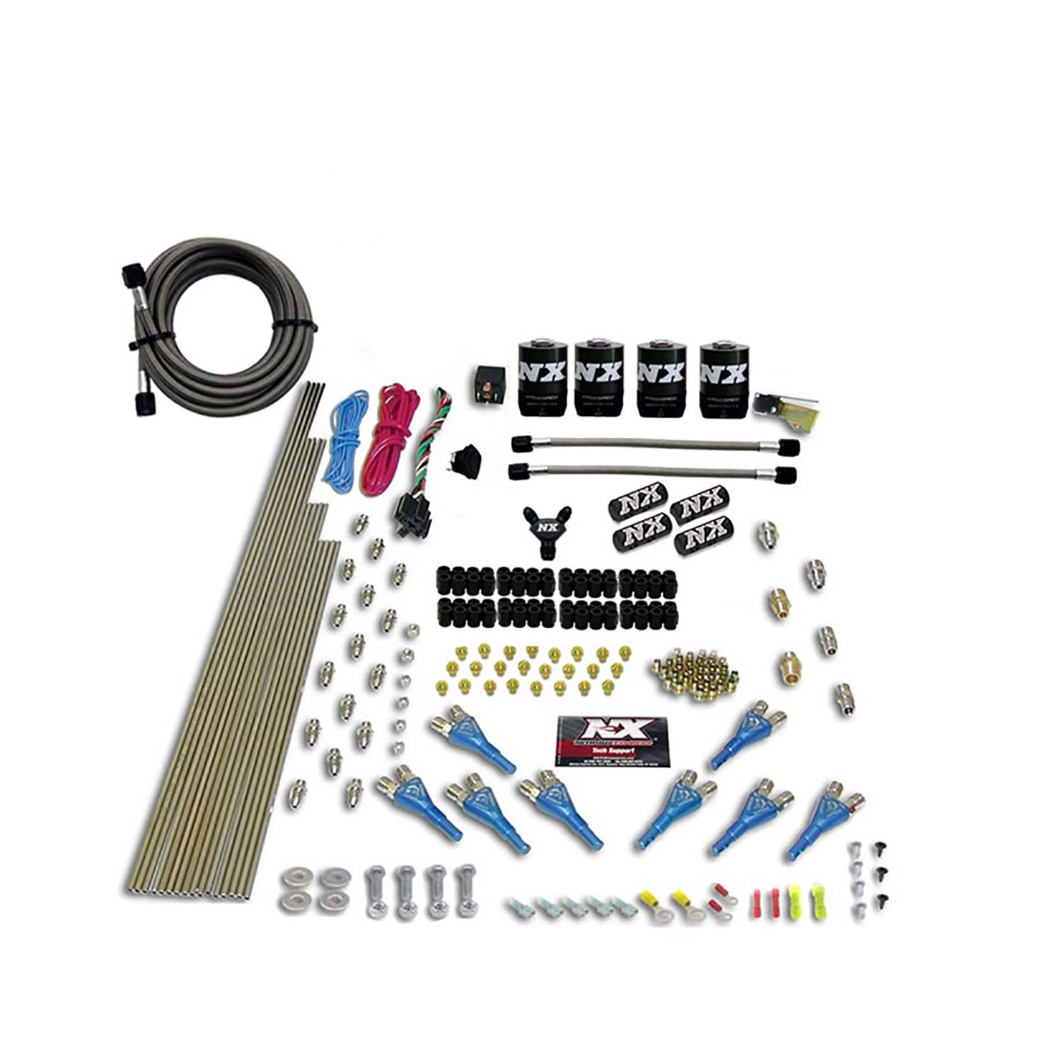 NITROUS EXPRESS 8 Cyl Shark Direct Port, 4 Solenoids, Without Bottle (200-600HP Jetting)