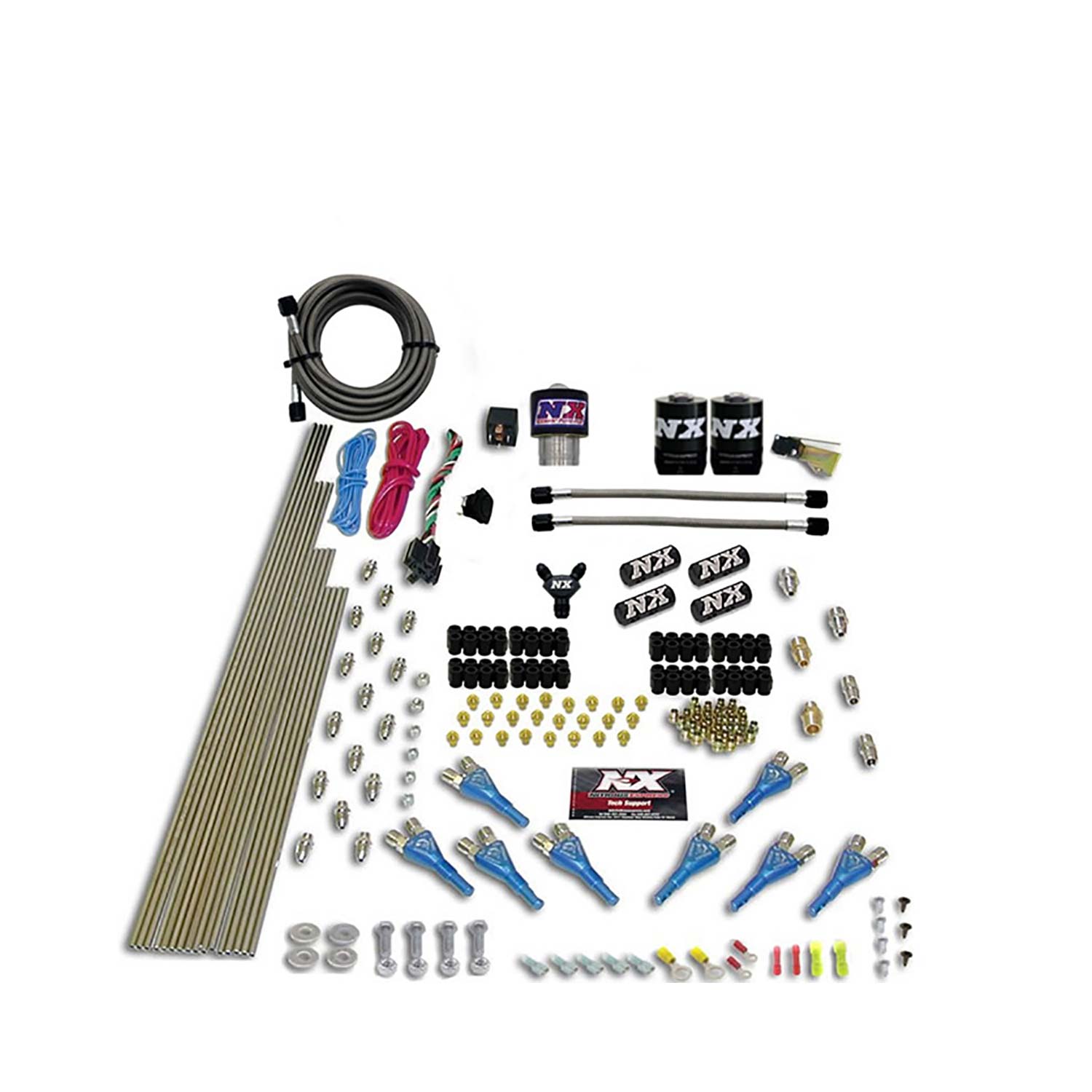 NITROUS EXPRESS Pro-Shk/Gas (200,300,400,500,600HP) 2 Fuel, 1 Supershark Solenoid Less Bottle