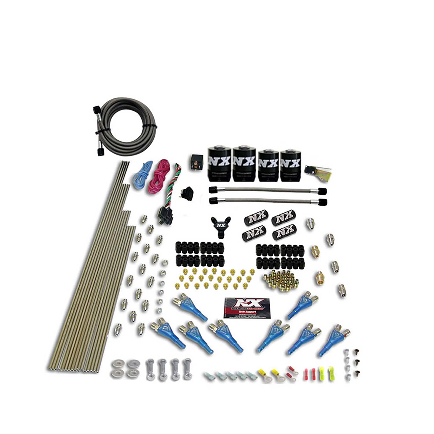 NITROUS EXPRESS 8 Cyl Shark Direct Port, 4 Solenoids, Without Bottle (200-600HP Jetting)
