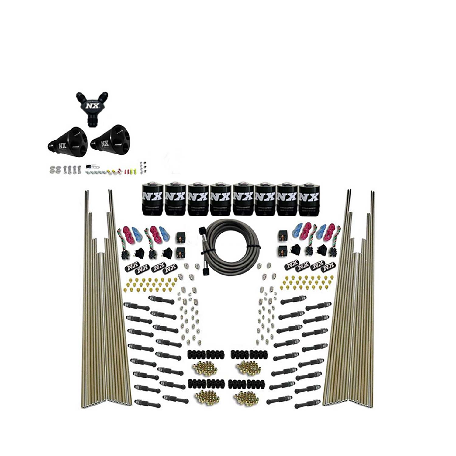 NITROUS EXPRESS 8 Cyl Dry Direct Port, Four Stage, 8 Solenoids, Without Bottle (200-600HP)