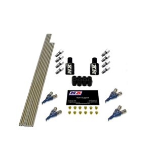 NITROUS EXPRESS NOS Injection System Kit - 4 Cyl Piranha Conversion For Converting Single Nozzle Efi Sys To Direct Port.