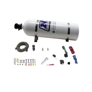 NITROUS EXPRESS NOS Diesel Injection System Kit - Dry Nitrous System Includes 15lb Bottle, All Mounting Hardware, For 50Hp.