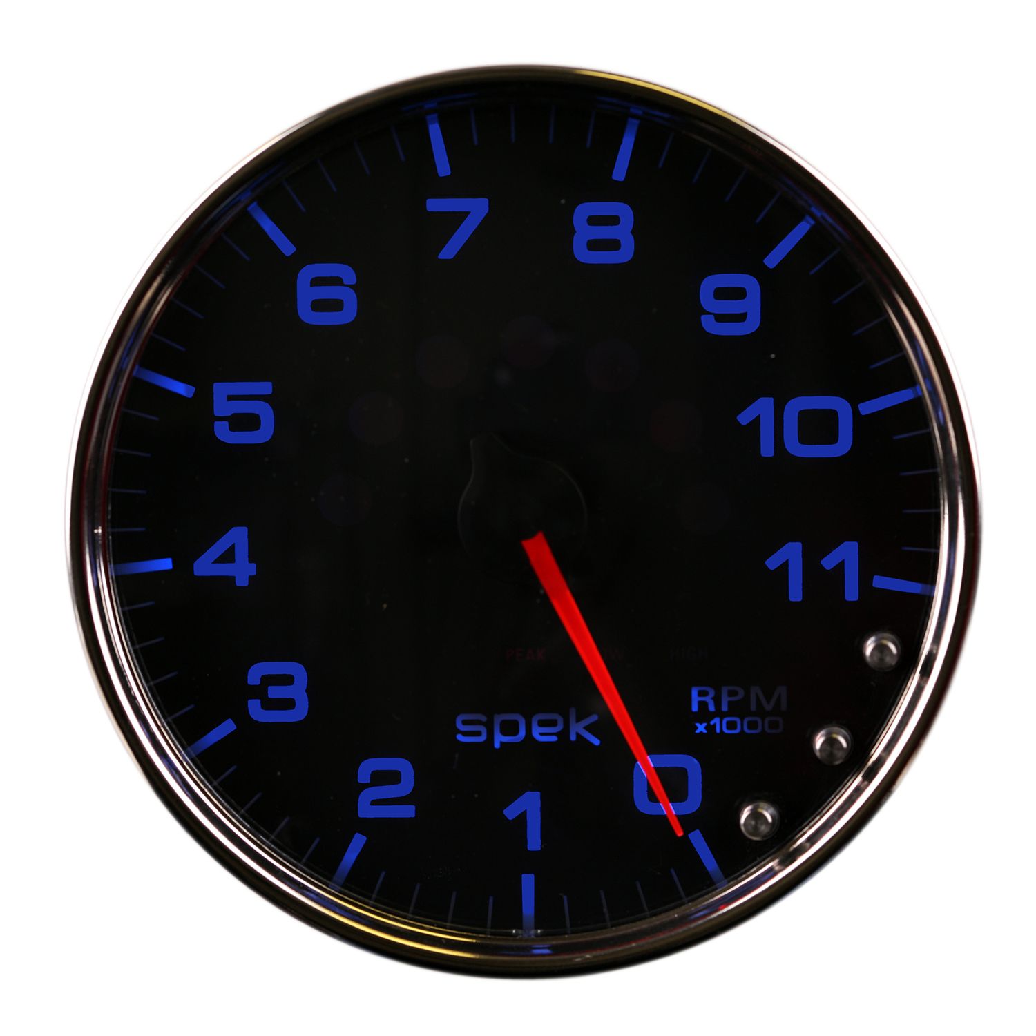 AUTOMETER Tachometer Gauge 5", 11K RPM, W/Shift Light & Peak Mem, Black/Chrome, Spek-Pro