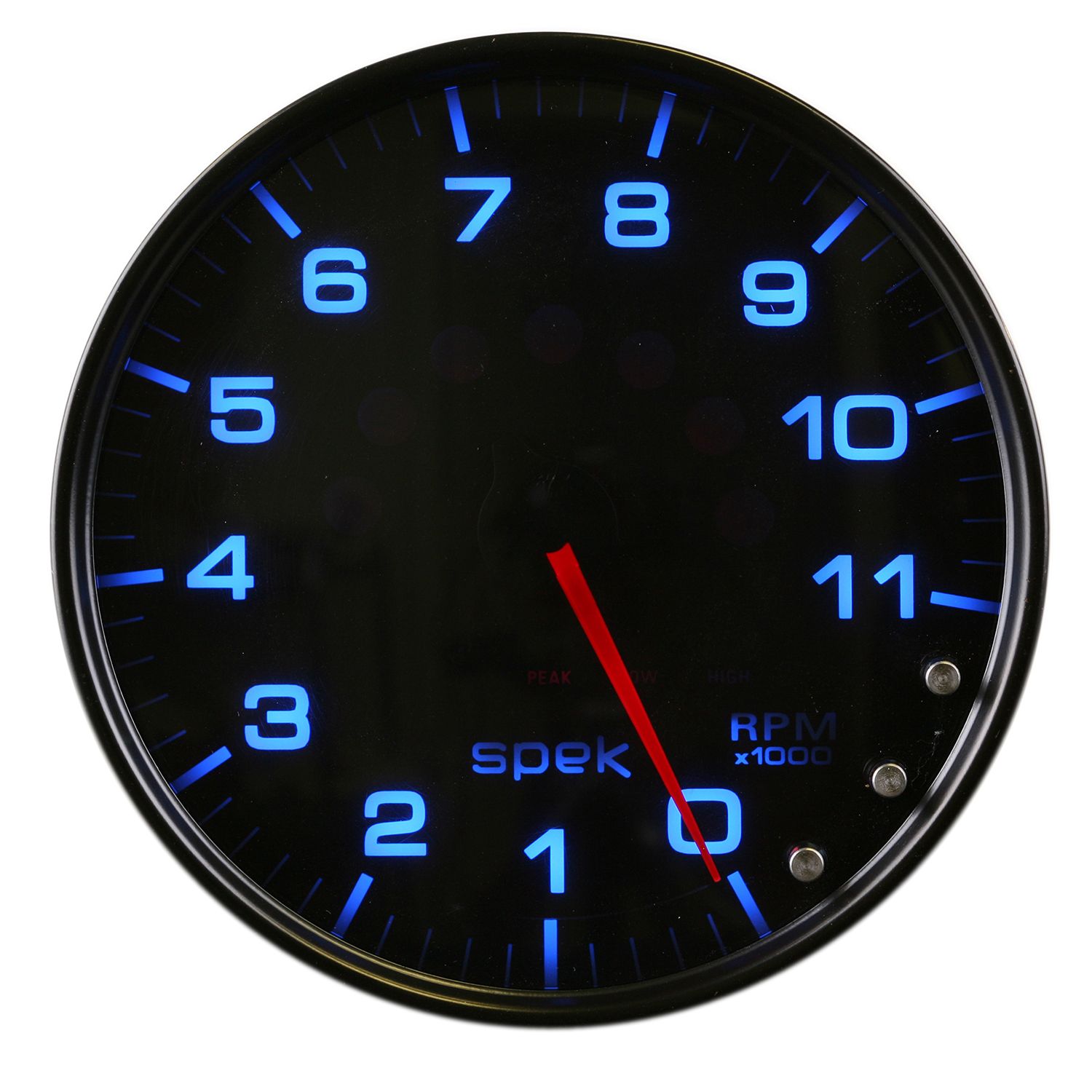 AUTOMETER Tachometer Gauge 5", 11K RPM, W/Shift Light & Peak Mem, Black/Smoke/Black, Spek