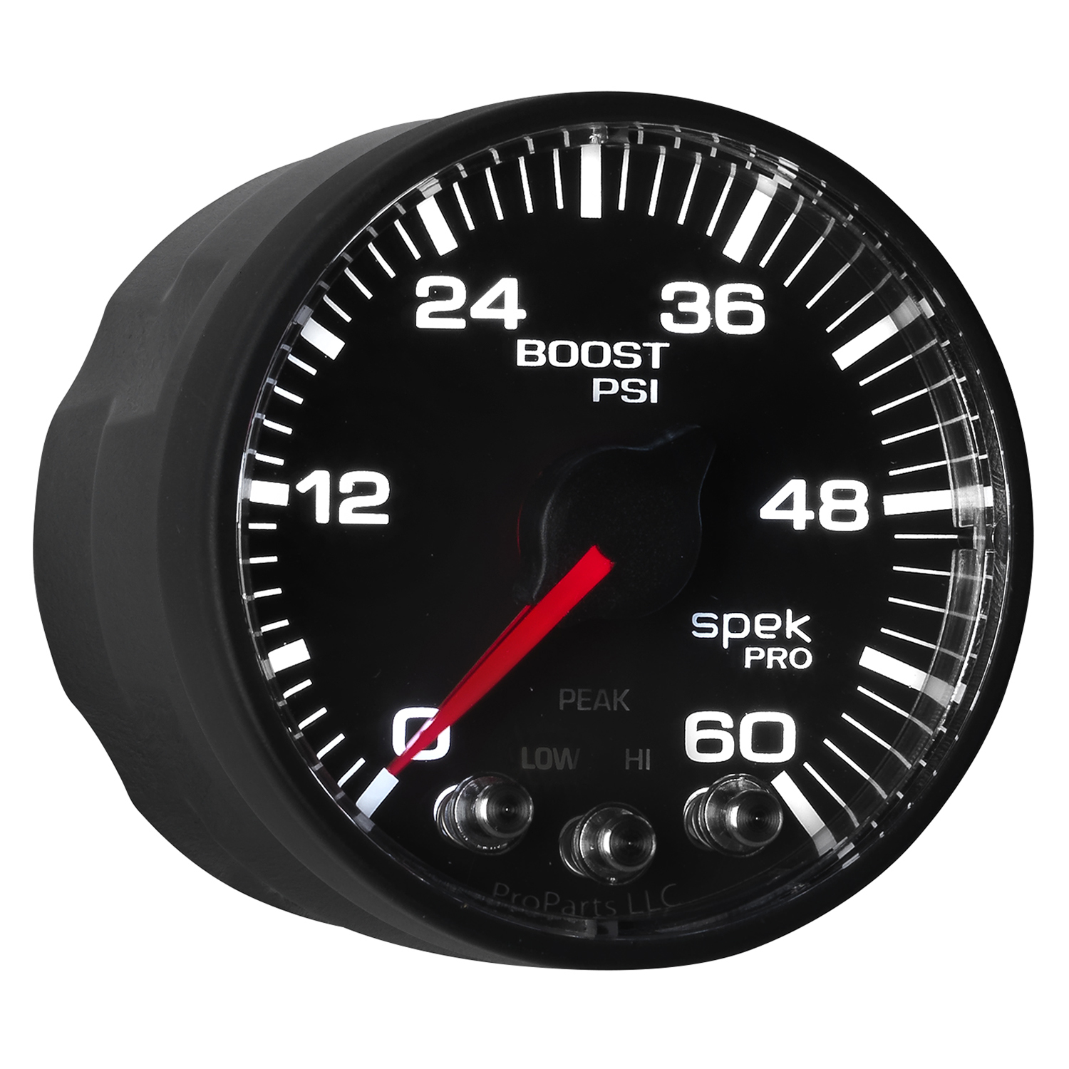 AUTOMETER Boost Gauge 2 1/16", 60PSI, Stepper Motor W/Peak & Warn, Black/Black, Spek-Pro - Image 7