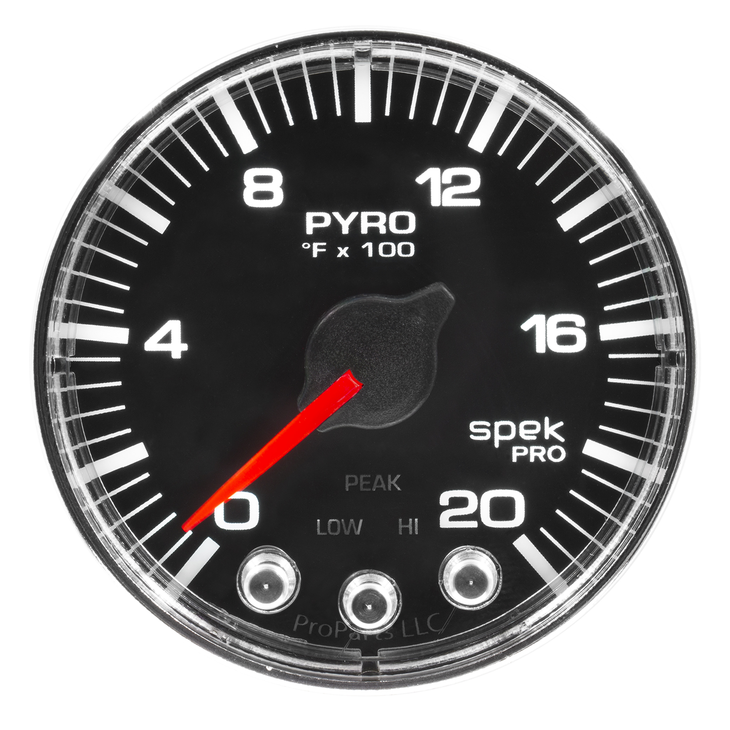 AUTOMETER EGT Pyrometer Gauge 2 1/16", 2000°f, Stepper Motor W/Peak & Warn, Black/Chrm, Spek