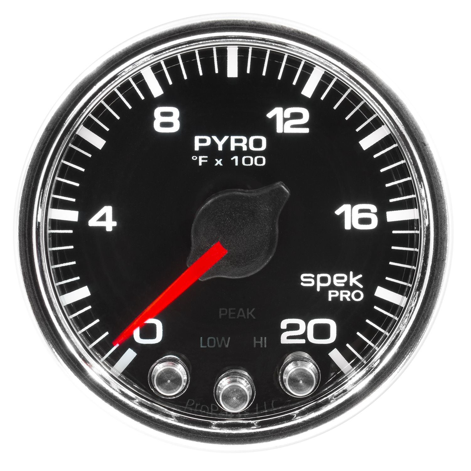 AUTOMETER EGT Pyrometer Gauge 2 1/16", 2000°f, Stepper Motor W/Peak & Warn, Black/Chrm, Spek