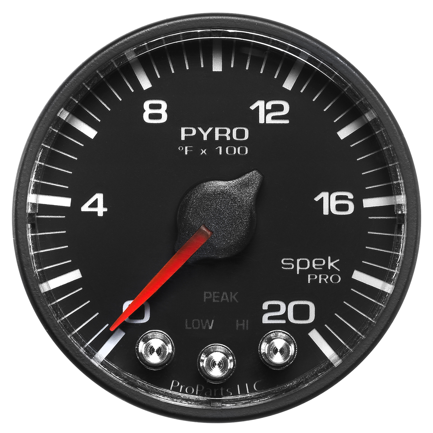 AUTOMETER EGT Pyrometer Gauge 2 1/16", 2000°f, Stepper Motor W/Peak & Warn, Black/Black, Spek - Image 2