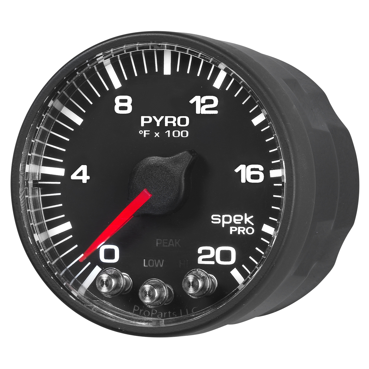 AUTOMETER EGT Pyrometer Gauge 2 1/16", 2000°f, Stepper Motor W/Peak & Warn, Black/Black, Spek - Image 3