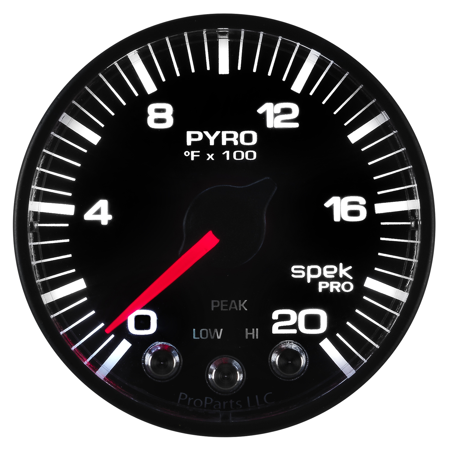 AUTOMETER EGT Pyrometer Gauge 2 1/16", 2000°f, Stepper Motor W/Peak & Warn, Black/Black, Spek - Image 5