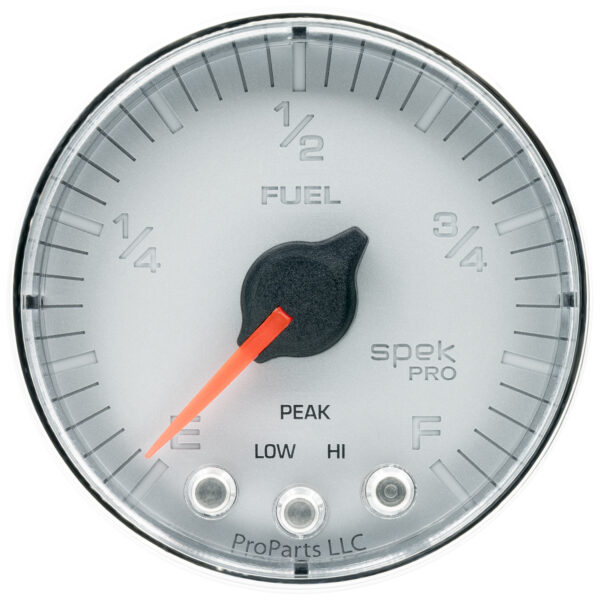 AUTOMETER Fuel Level Gauge 2 1/16", 0-270° Programmable, Slvr/Chrm, Spek-Pro