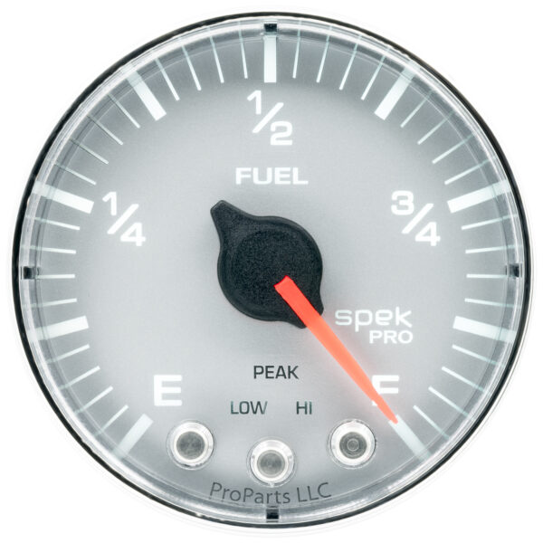 AUTOMETER Fuel Level Gauge 2 1/16", 0-270° Programmable, Slvr/Chrm, Spek-Pro - Image 2