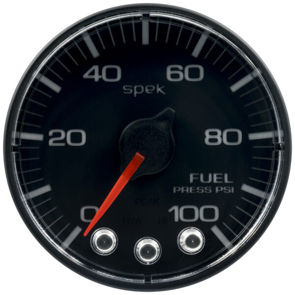 AUTOMETER Fuel Pressure Gauge 2 1/16", 100PSI, Stepper Motor W/Peak & Warn, Black/Black, Spek - Image 2