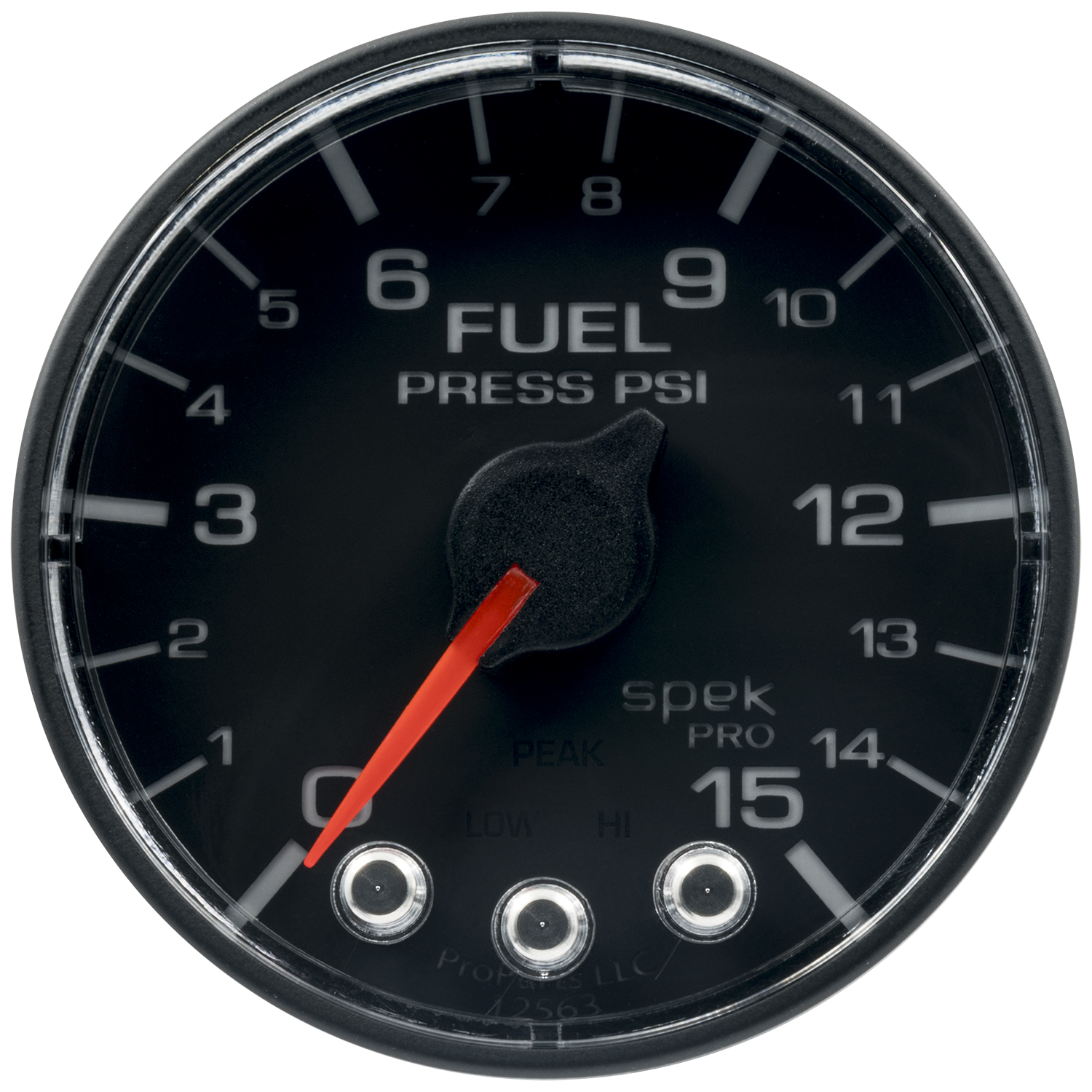 AUTOMETER Fuel Pressure Gauge 2 1/16", 15PSI, Stepper Motor W/Peak & Warn, Black/Black, Spek - Image 2