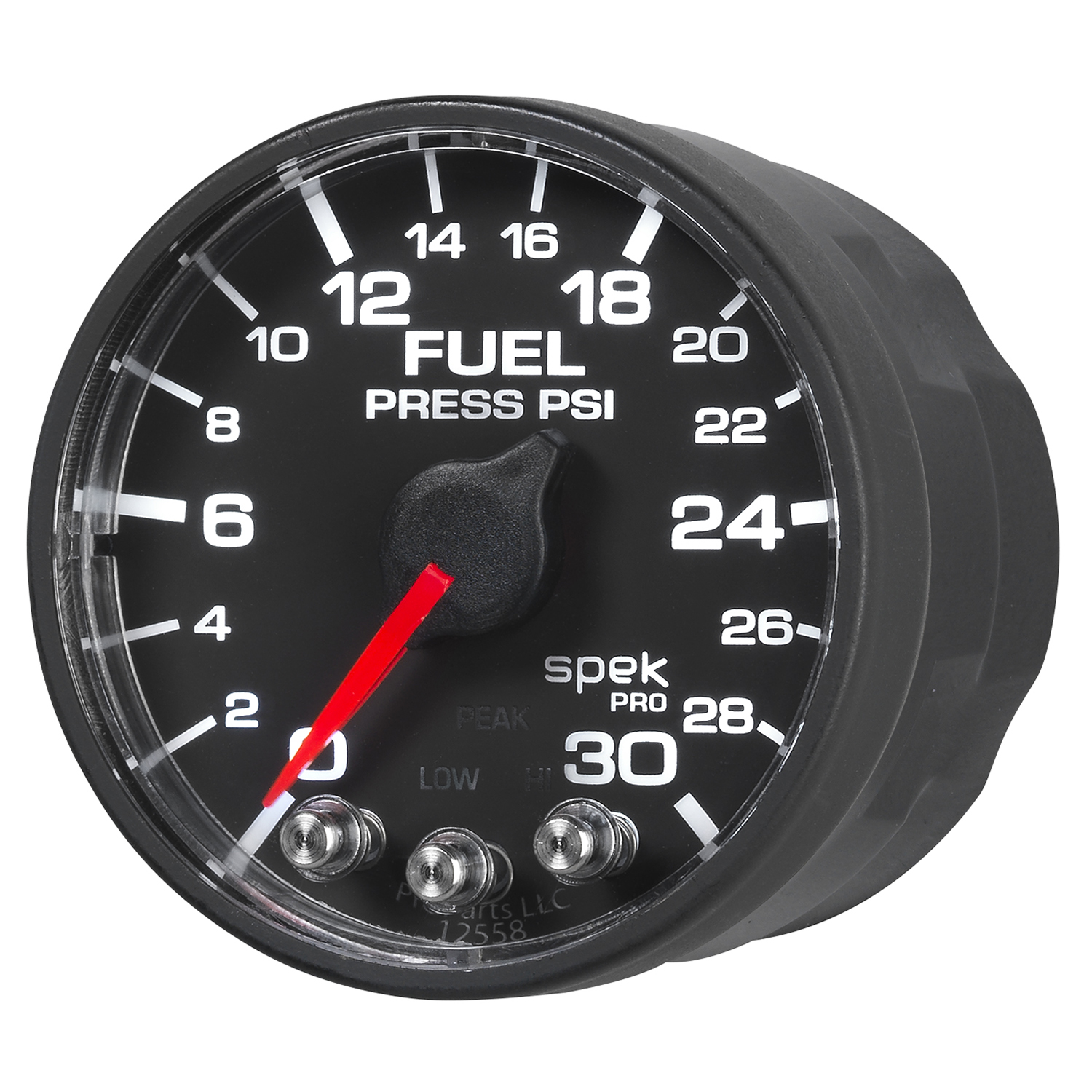 AUTOMETER Fuel Pressure Gauge 2 1/16", 30PSI, Stepper Motor W/Peak & Warn, Black/Black, Spek - Image 3